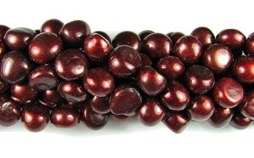 Deep Red Nugget Freshwater Pearls